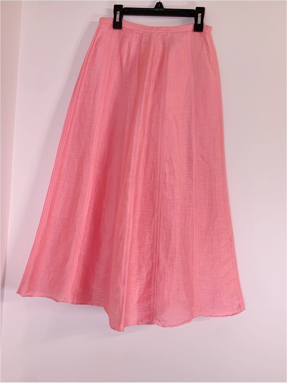 Vineyard Vines‎ Women's size 00 Pink coral linen silk blend A-Line Midi Skirt